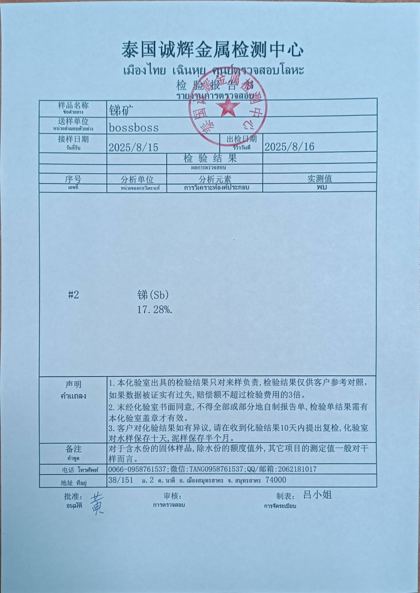 Laboratory assay report – issued 16 Aug 2025 (2 samples)